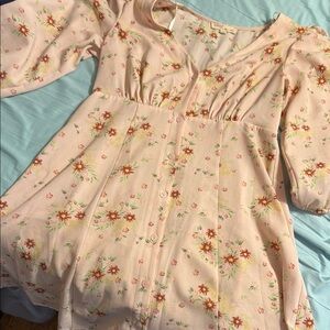 BeBop Floral Peach Dress